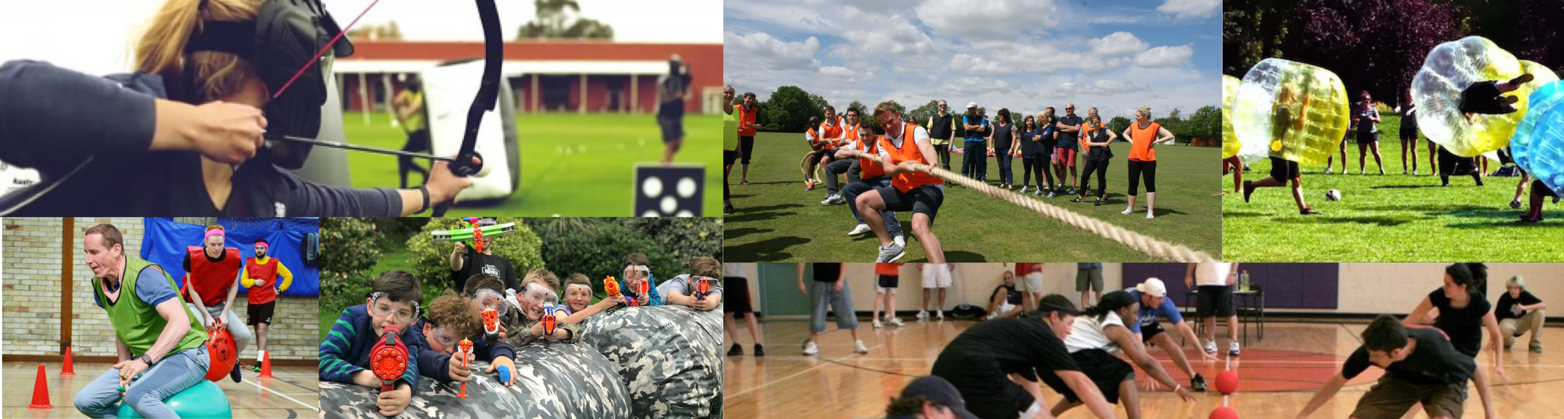 Archery tag, nerf and bubble football parties